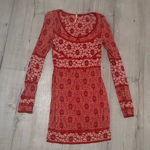 Free People flower bodycon dress